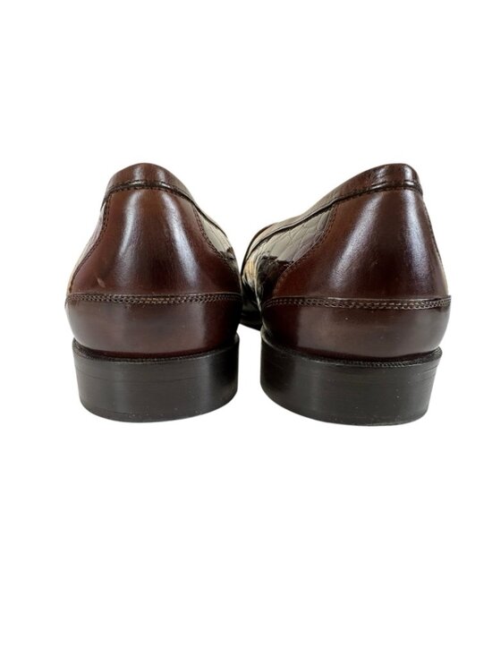 Johnston Murphy Cellini Mens 11M Brown Croc Embossed Tassel Loafer Italy Classic main image 11